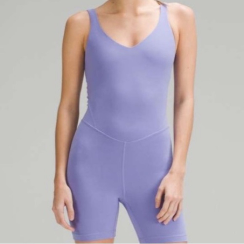 Lululemon align Bodysuit Romper Dark Lavender 6” Sz 6 Rare